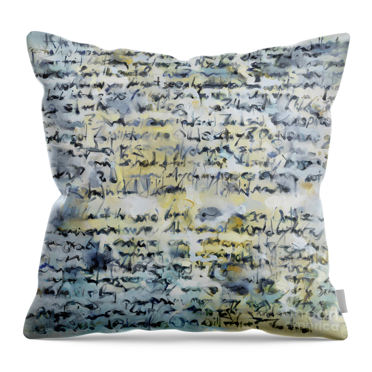 Teal Throw Pillow featuring the painting Obsessions by Ritchard Rodriguez