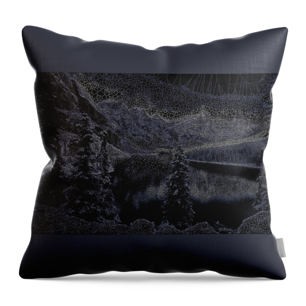 Vorotrans Throw Pillow featuring the digital art Ocean Forest by Stephane Poirier