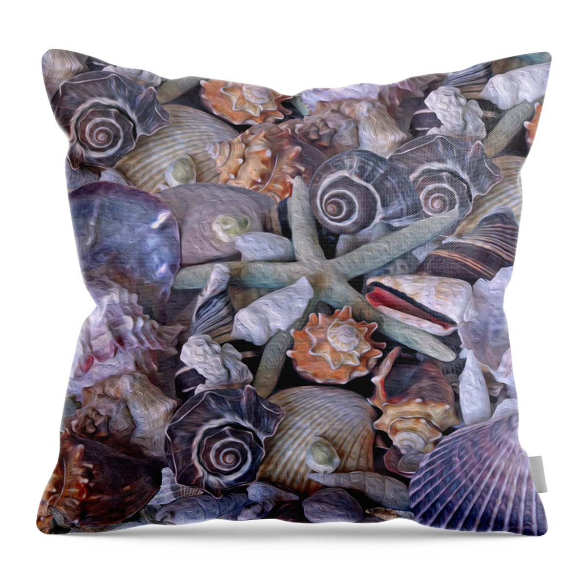 Pile Throw Pillow featuring the photograph Ocean Gems 11 by Lynda Lehmann