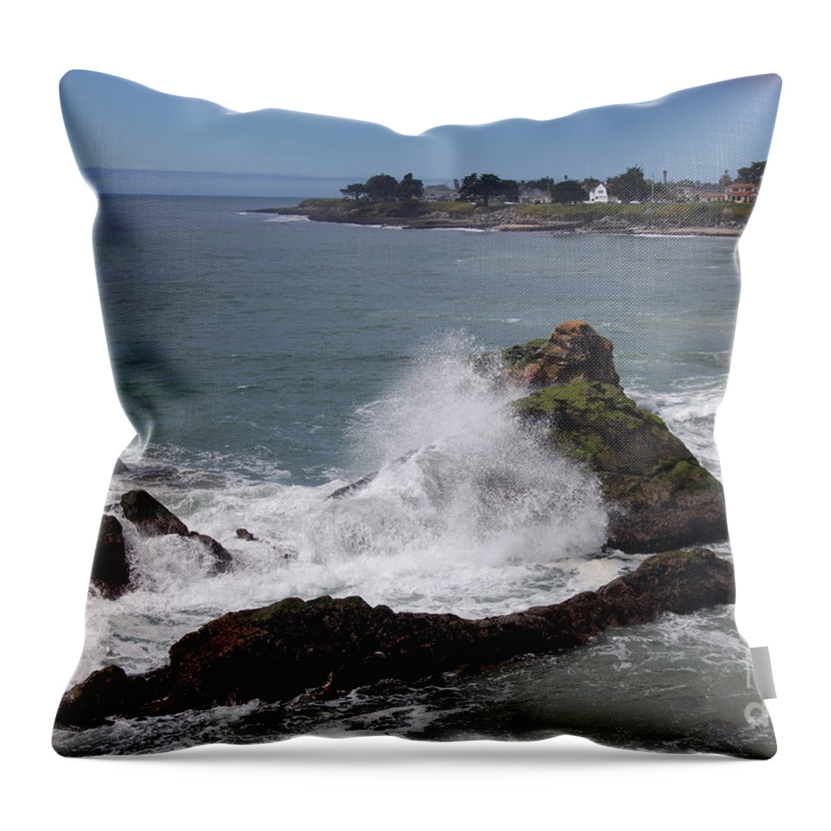 Ocean Throw Pillow featuring the photograph Ocean Spray West Cliff by Garnett Jaeger