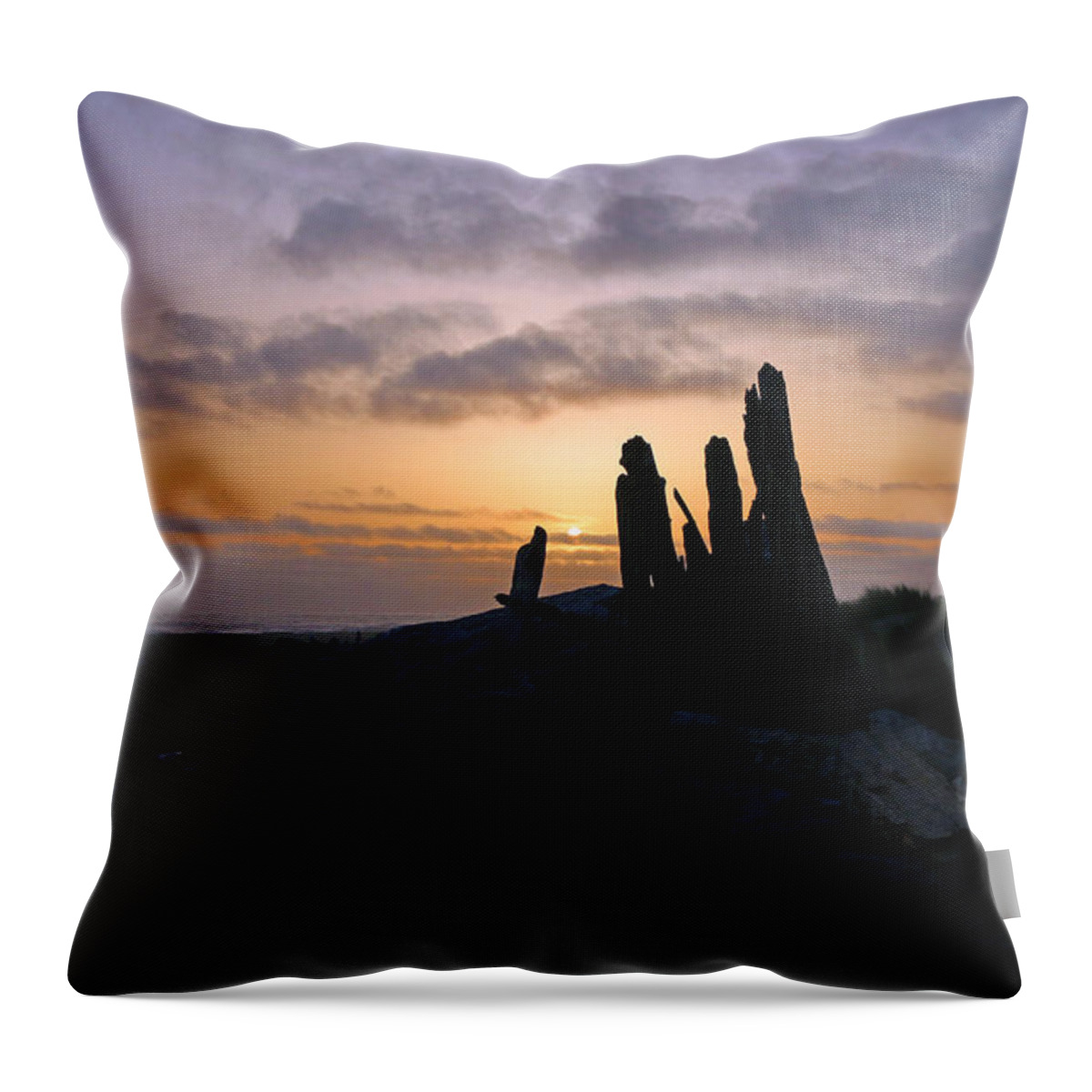 Dreamer By Design Photography Throw Pillow featuring the photograph Ocean Sunset by Kami McKeon