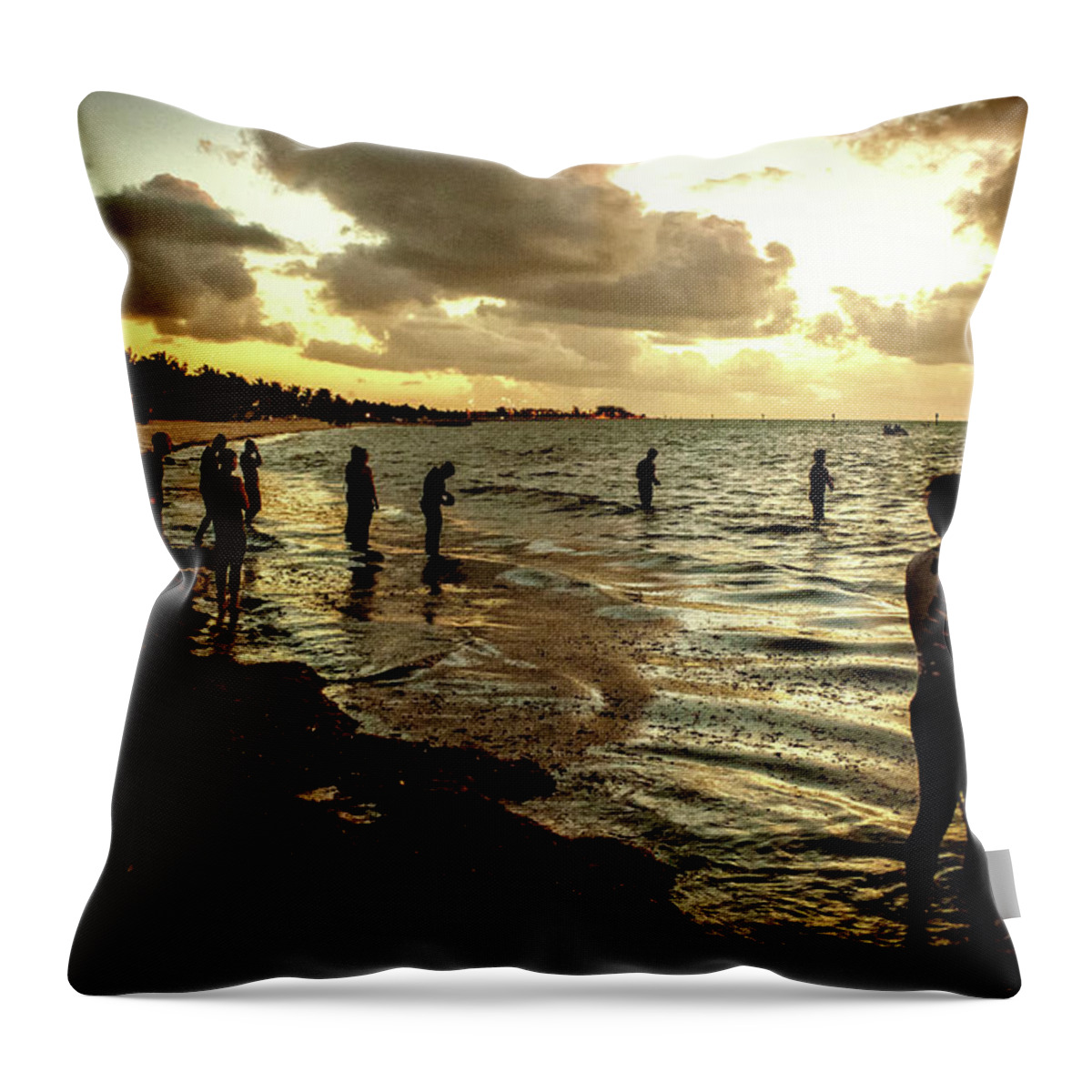 Landscape Throw Pillow featuring the photograph Ocean Thinker by Joe Shrader