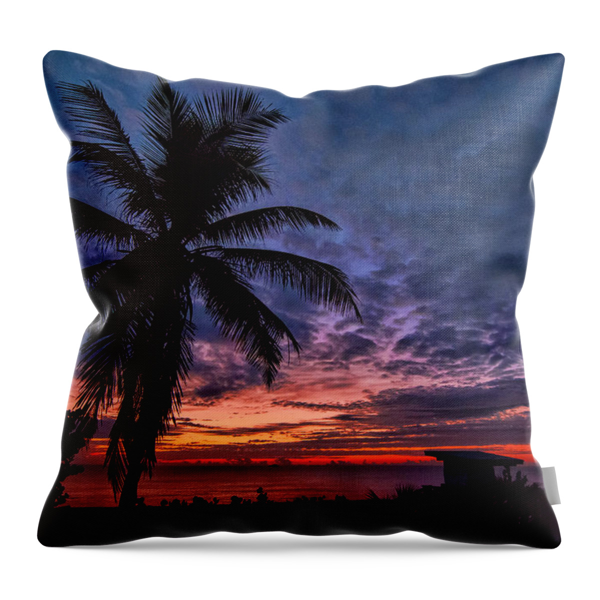 Sunrise Throw Pillow featuring the photograph Oceanfront Before Sunrise by Don Durfee