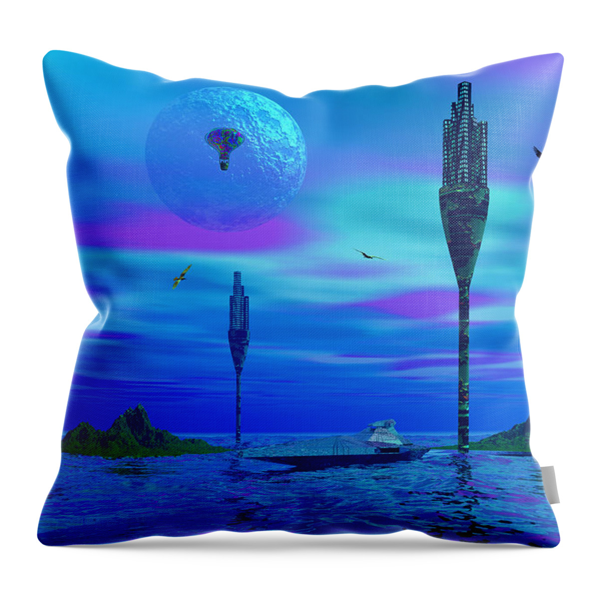 Seascape Throw Pillow featuring the photograph Oceania by Mark Blauhoefer