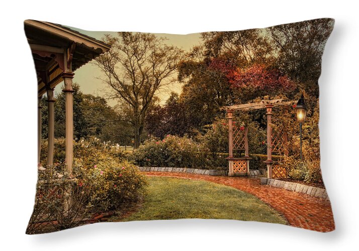 Roses Throw Pillow featuring the photograph October Roses by Robin-Lee Vieira