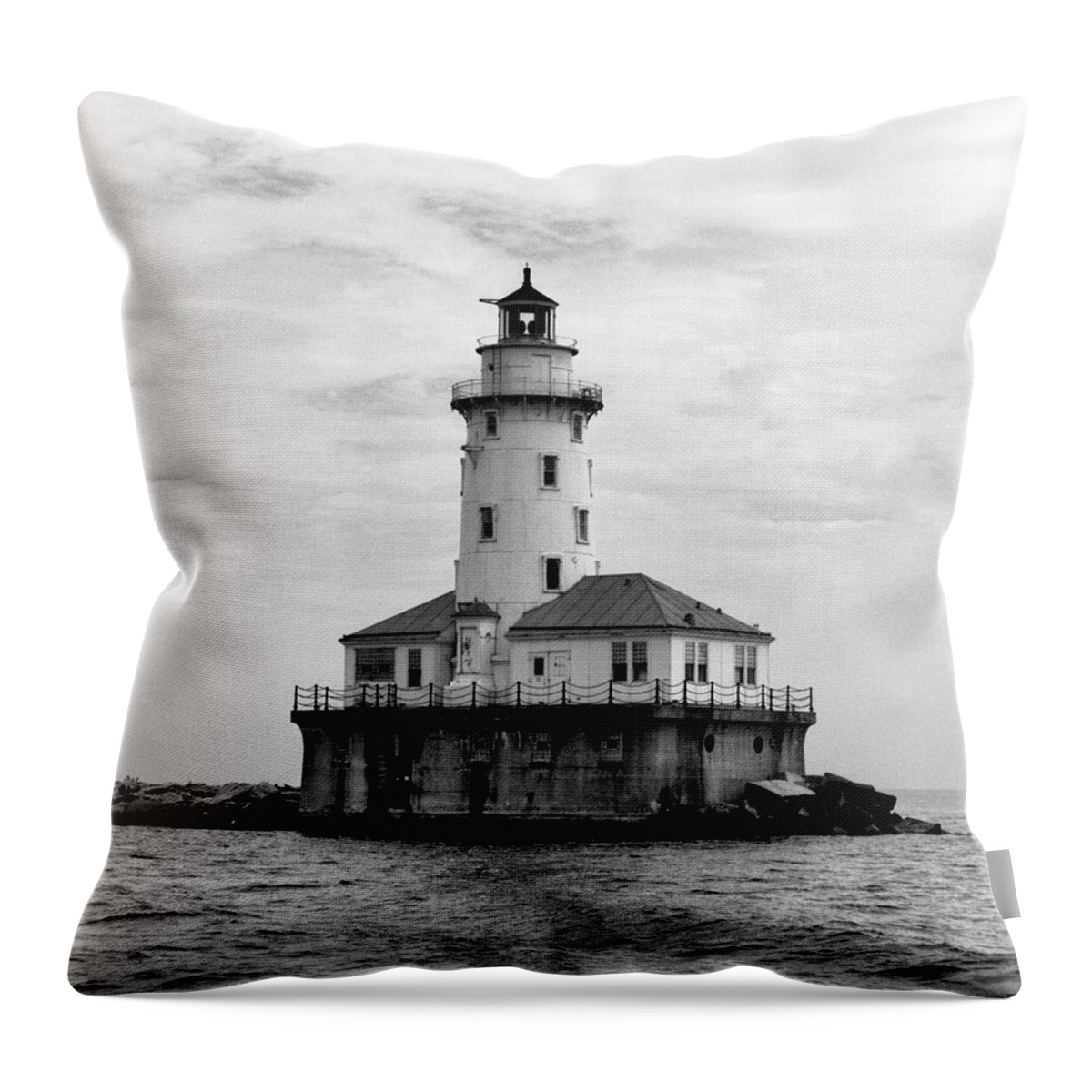 Lighthouse Throw Pillow featuring the photograph Ode to the L.S.S. by Kerry Obrist