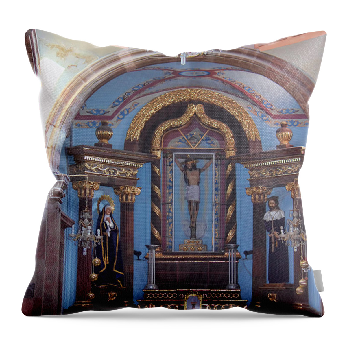 Church Throw Pillow featuring the photograph Of Faith Mexico by Cathy Anderson