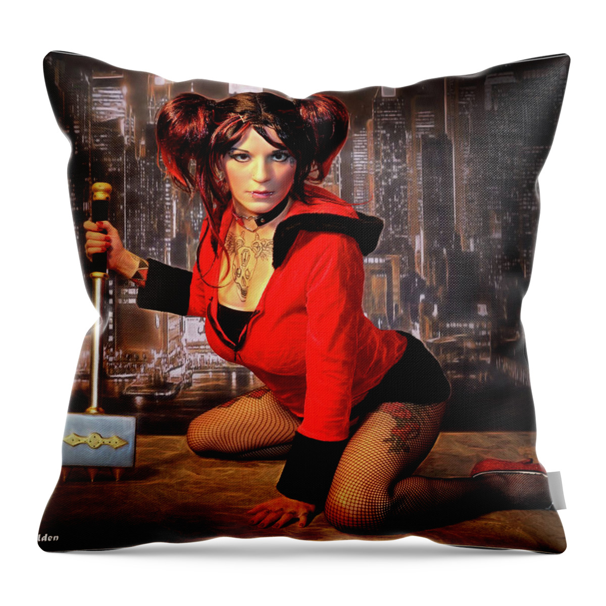 Harlequin Throw Pillow featuring the photograph Of Hammers And Harlequins by Jon Volden