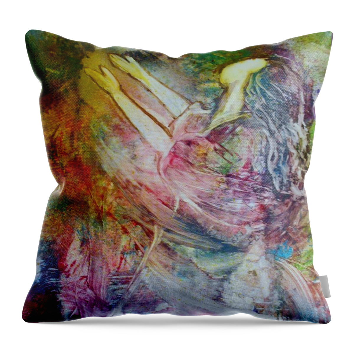 Faceless Throw Pillow featuring the painting Oh How He Loves Us by Deborah Nell