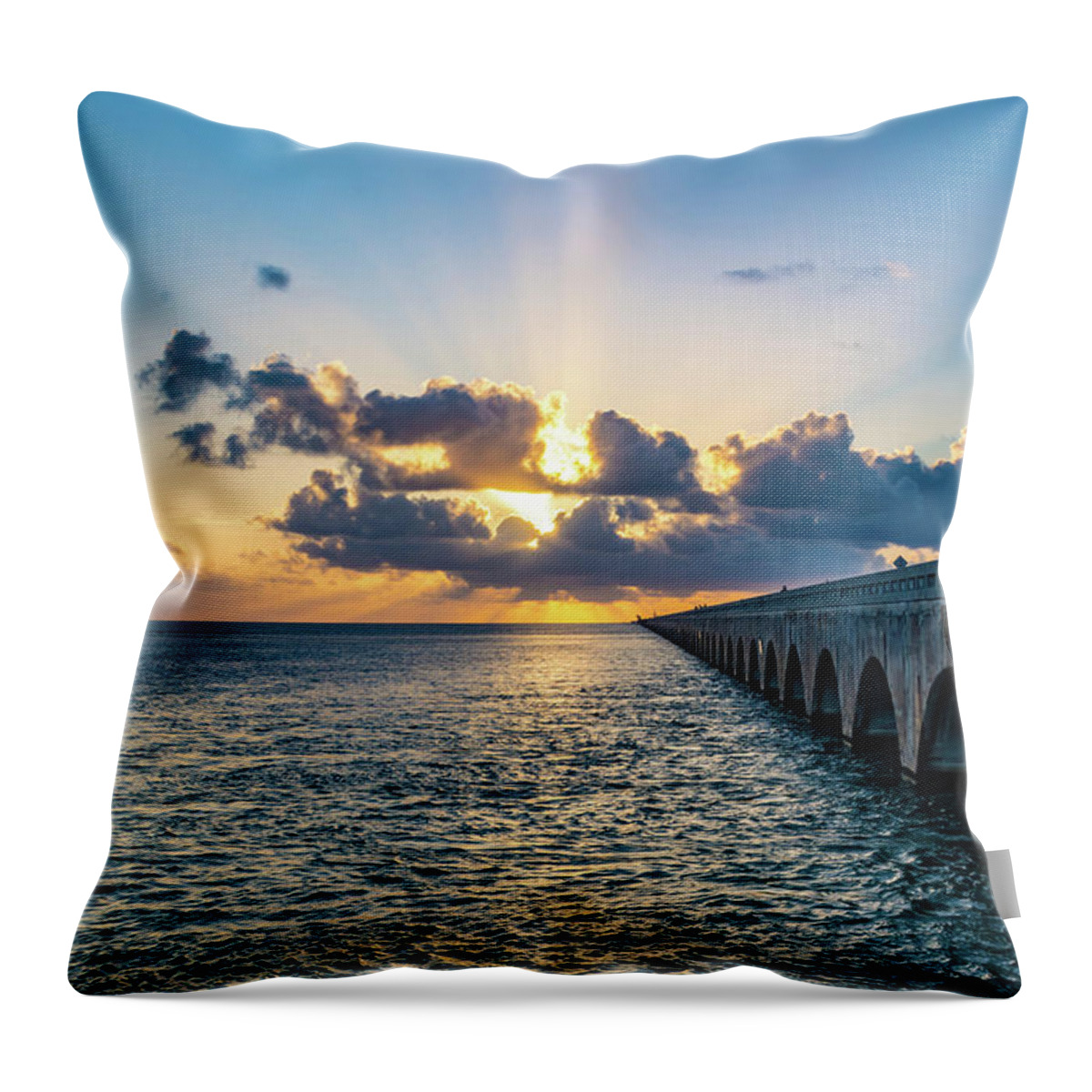 Sunrise Throw Pillow featuring the photograph Oh Those Rays by Jodi Lyn Jones