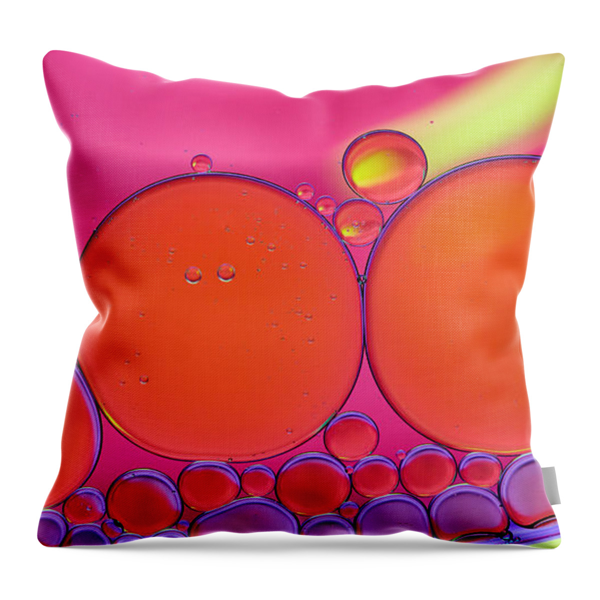 Oil Throw Pillow featuring the photograph Oil and Water Q by Rebecca Cozart