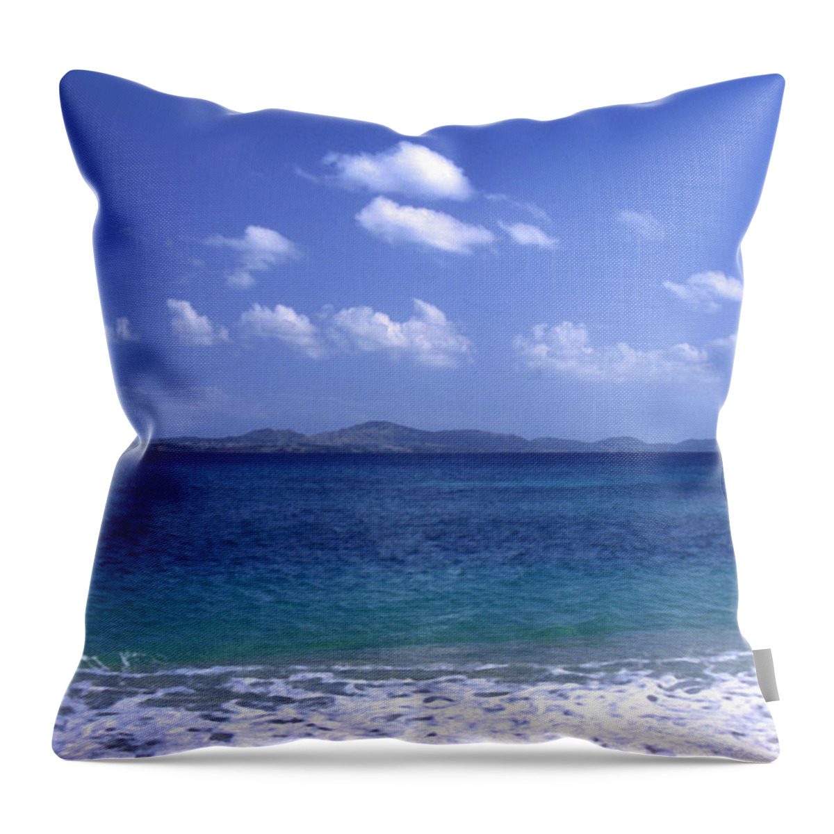 Okinawa Throw Pillow featuring the photograph Okinawa Beach 8 by Curtis J Neeley Jr