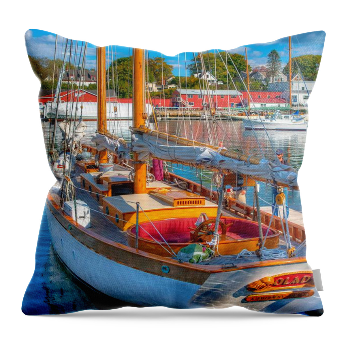 Seascape Throw Pillow featuring the photograph Olad by Steve Brown