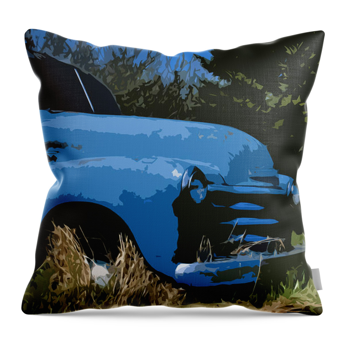 Truck Throw Pillow featuring the photograph Old Blue by Ellery Russell