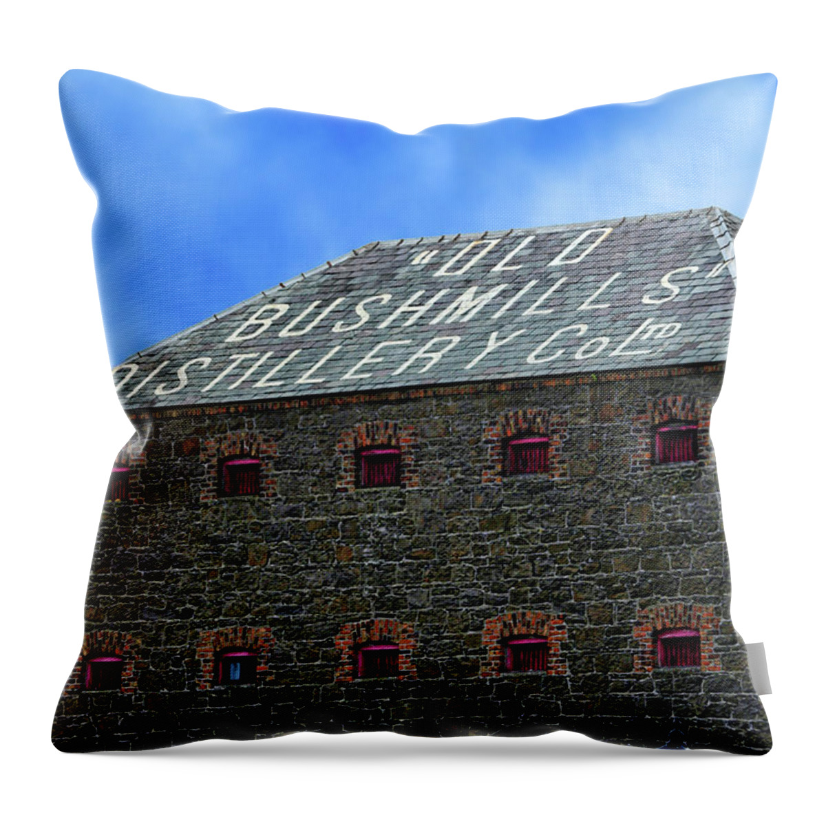 Bushmills Throw Pillow featuring the photograph Old Bushmills Distillery - Ireland by Mitch Spence