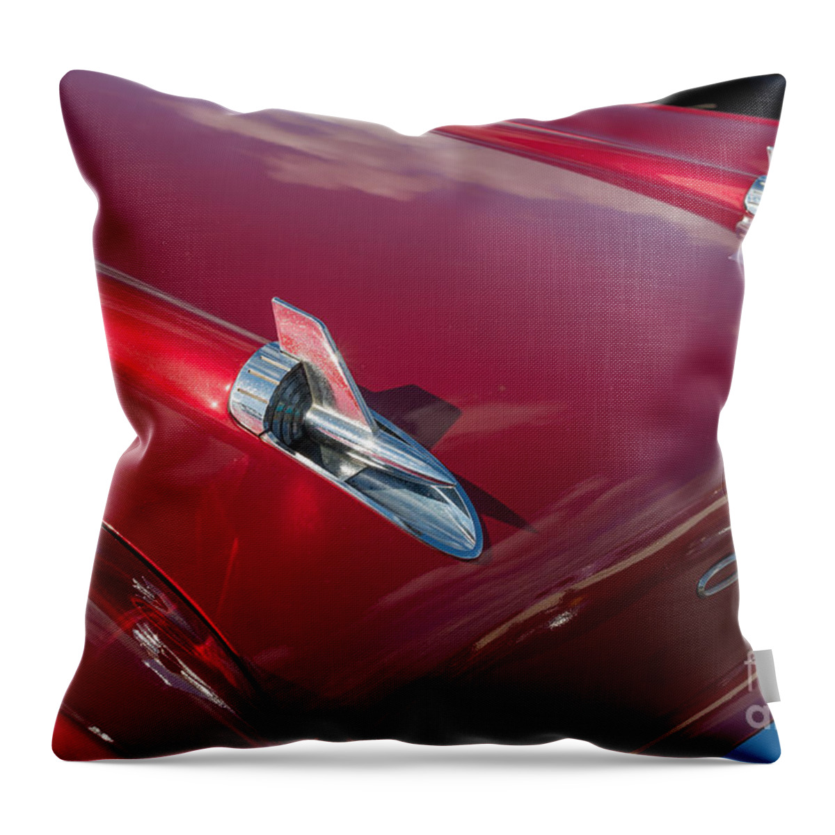 Car Throw Pillow featuring the photograph Old Chevrolet trunk by Les Palenik