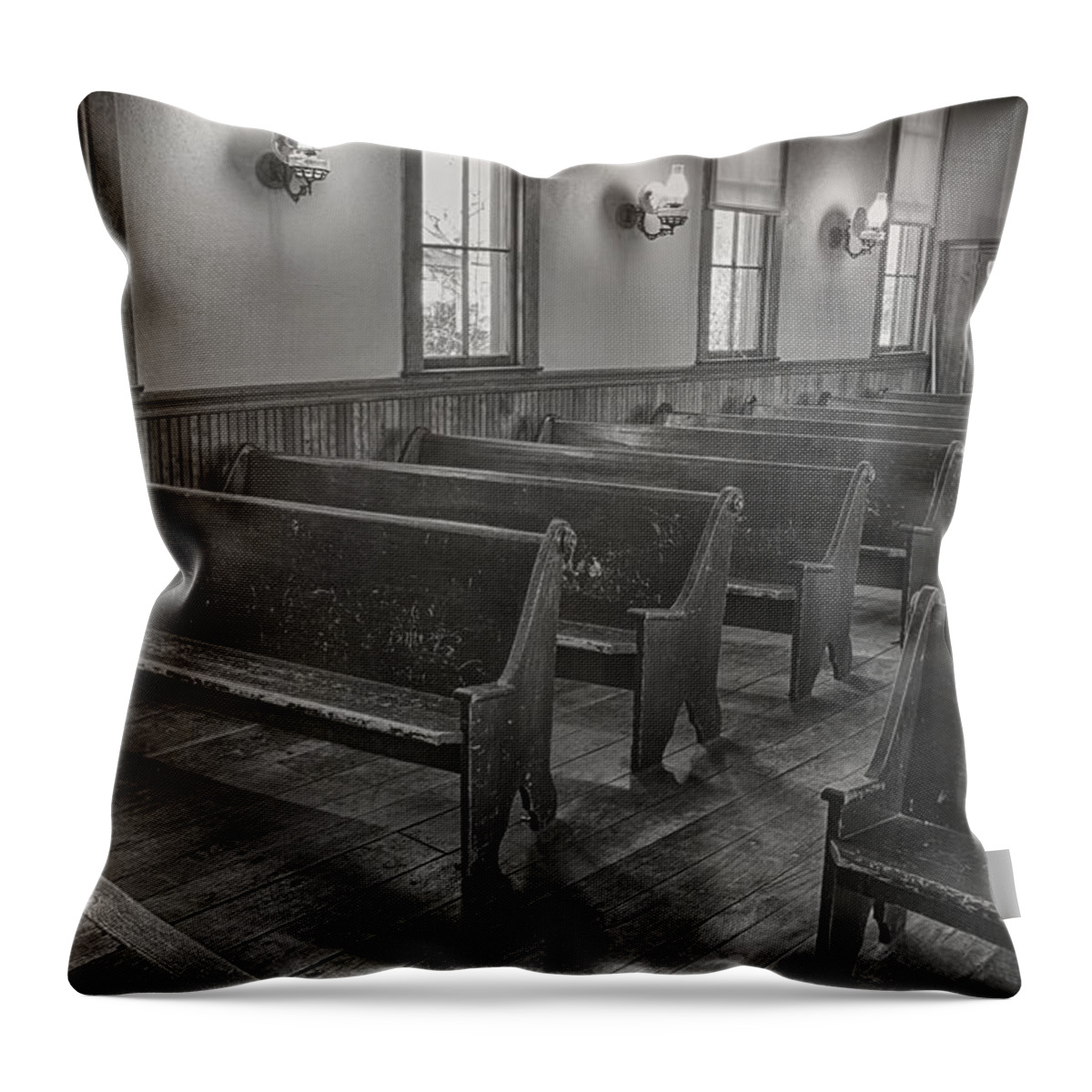 Jay Stockhaus Throw Pillow featuring the photograph Old Church by Jay Stockhaus