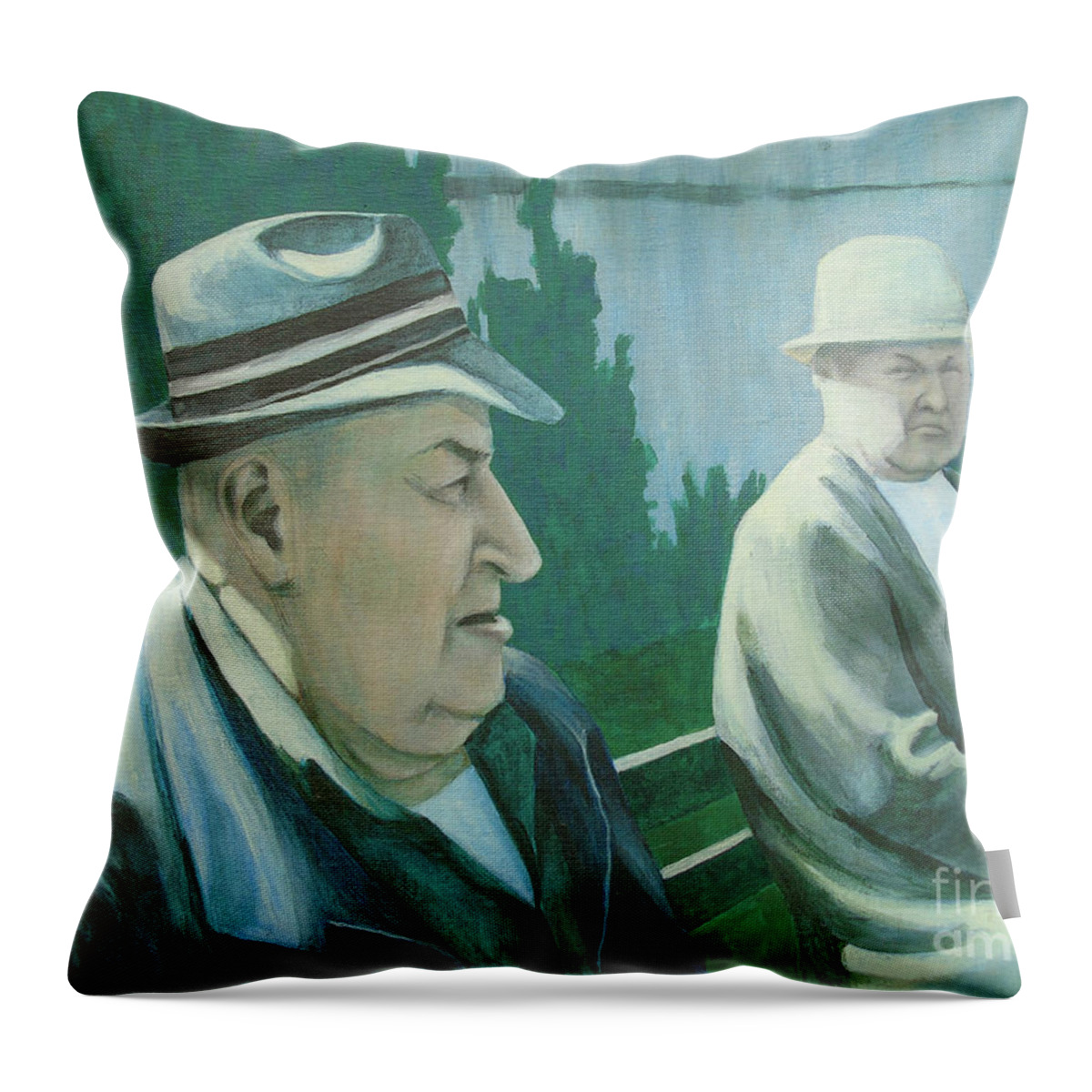 Friend Throw Pillow featuring the painting Old Friends by Susan Lafleur