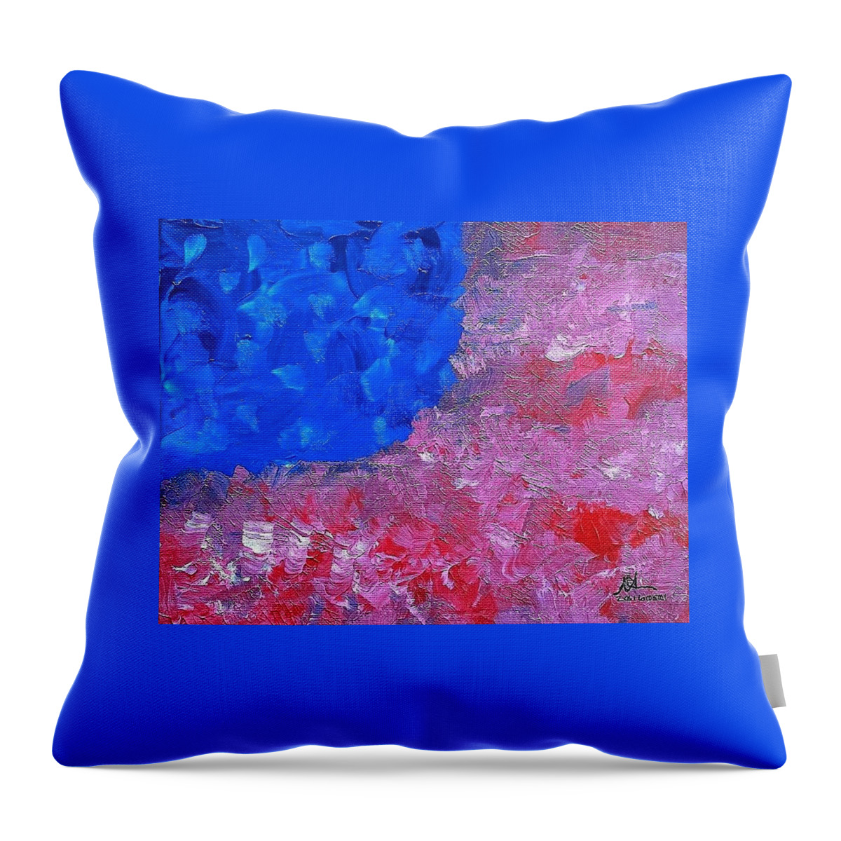 Old Glory Throw Pillow featuring the painting Old Glory by Mark C Jackson
