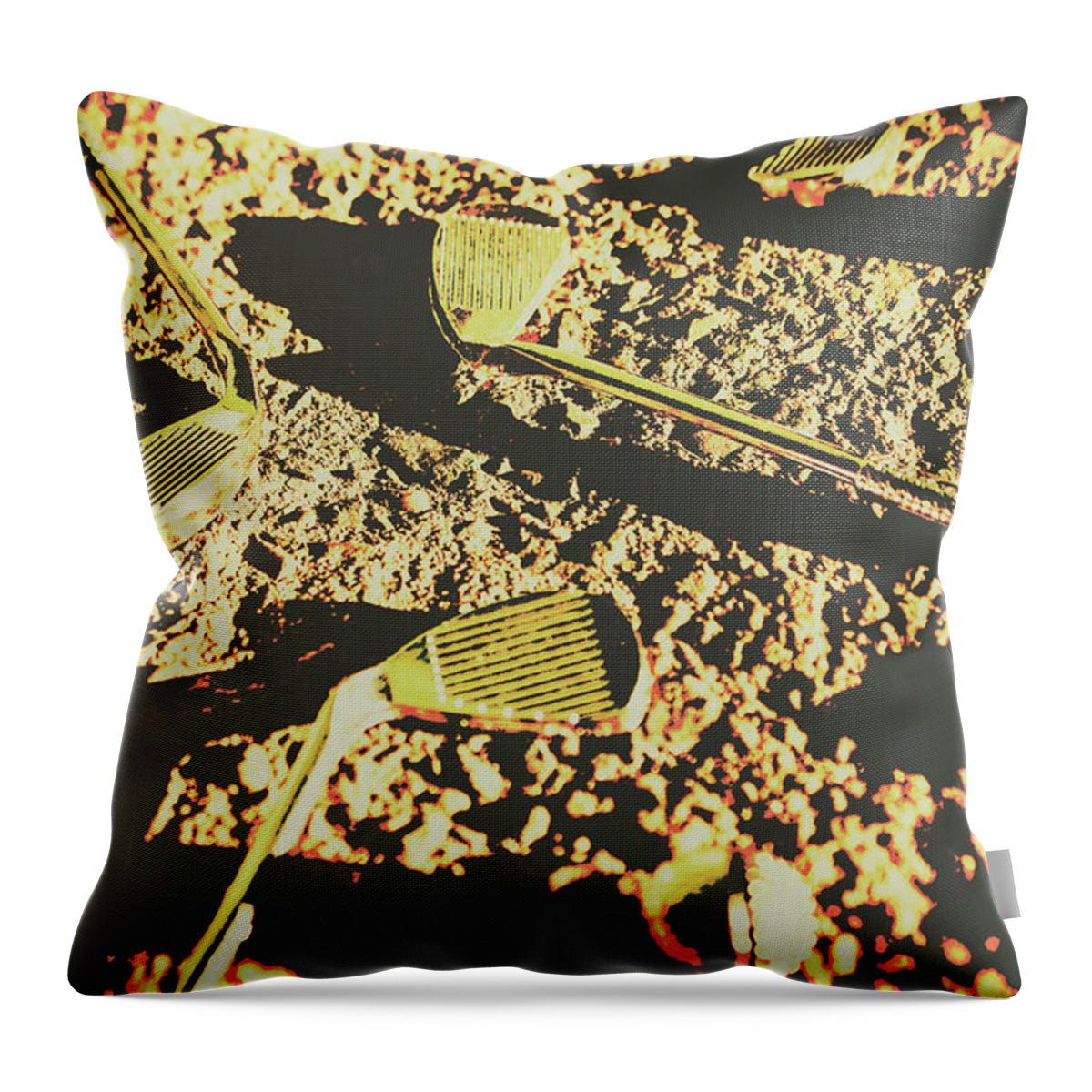 Sports Throw Pillow featuring the photograph Old golfing games by Jorgo Photography