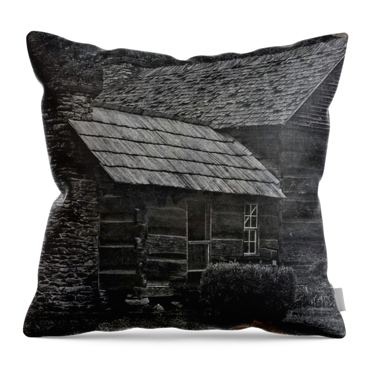 Cherokee Throw Pillow featuring the photograph Old Homestead by Cathy Harper