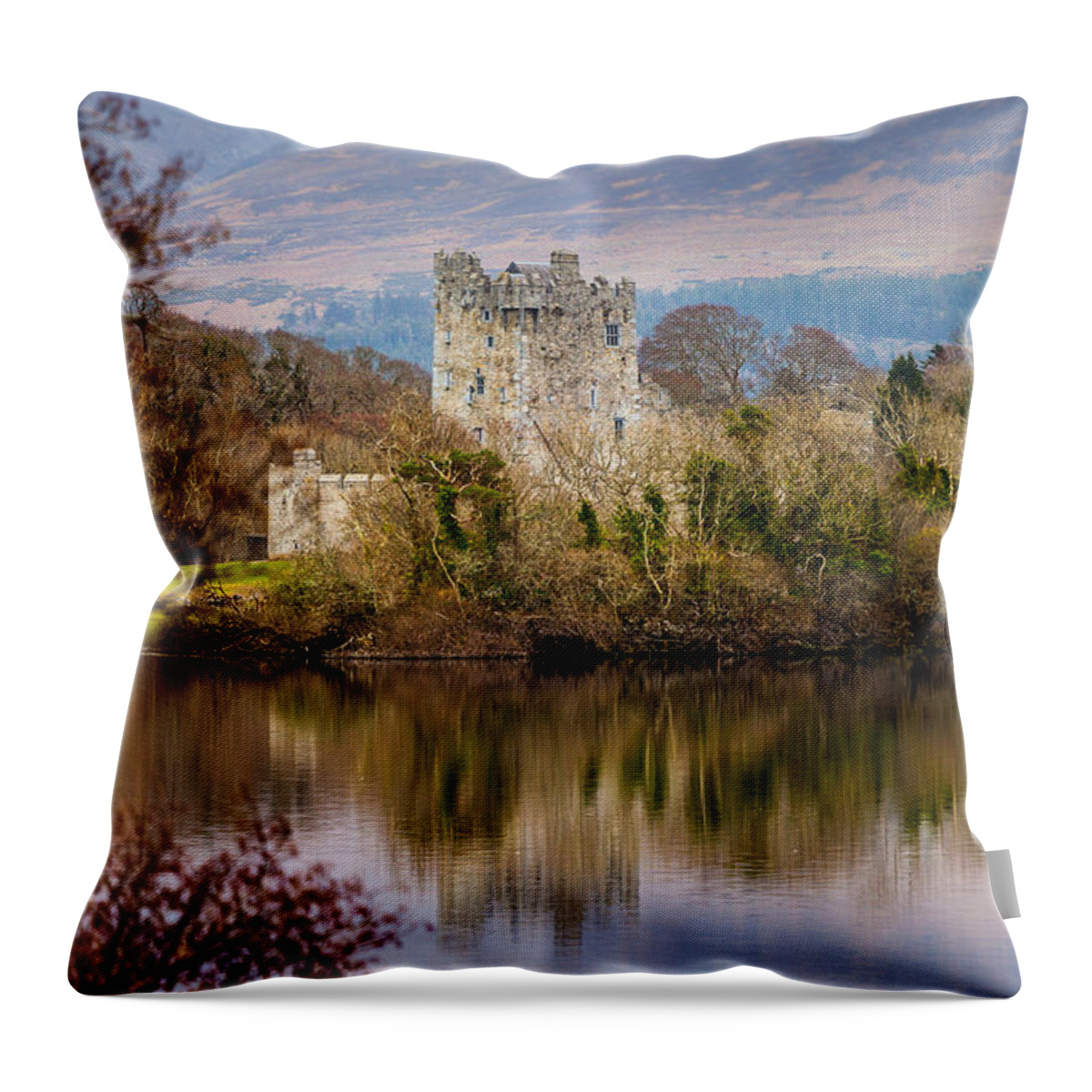 Killarney Throw Pillow featuring the photograph Old Irish Stronghold by W Chris Fooshee