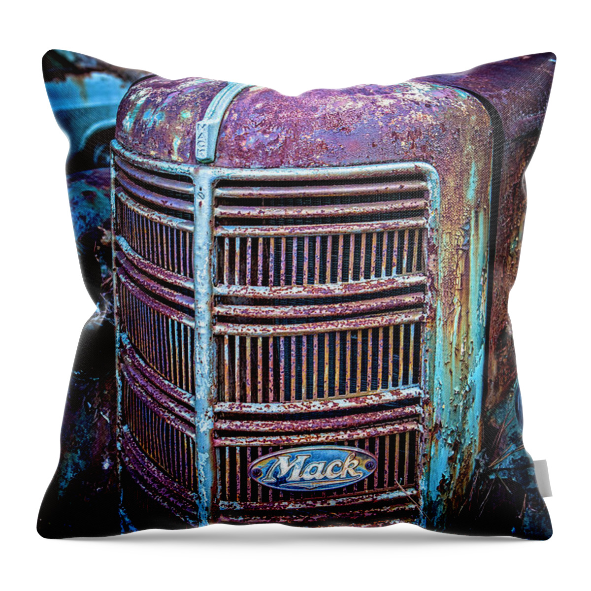 Classic Throw Pillow featuring the photograph Old Mack Grille by Rod Kaye