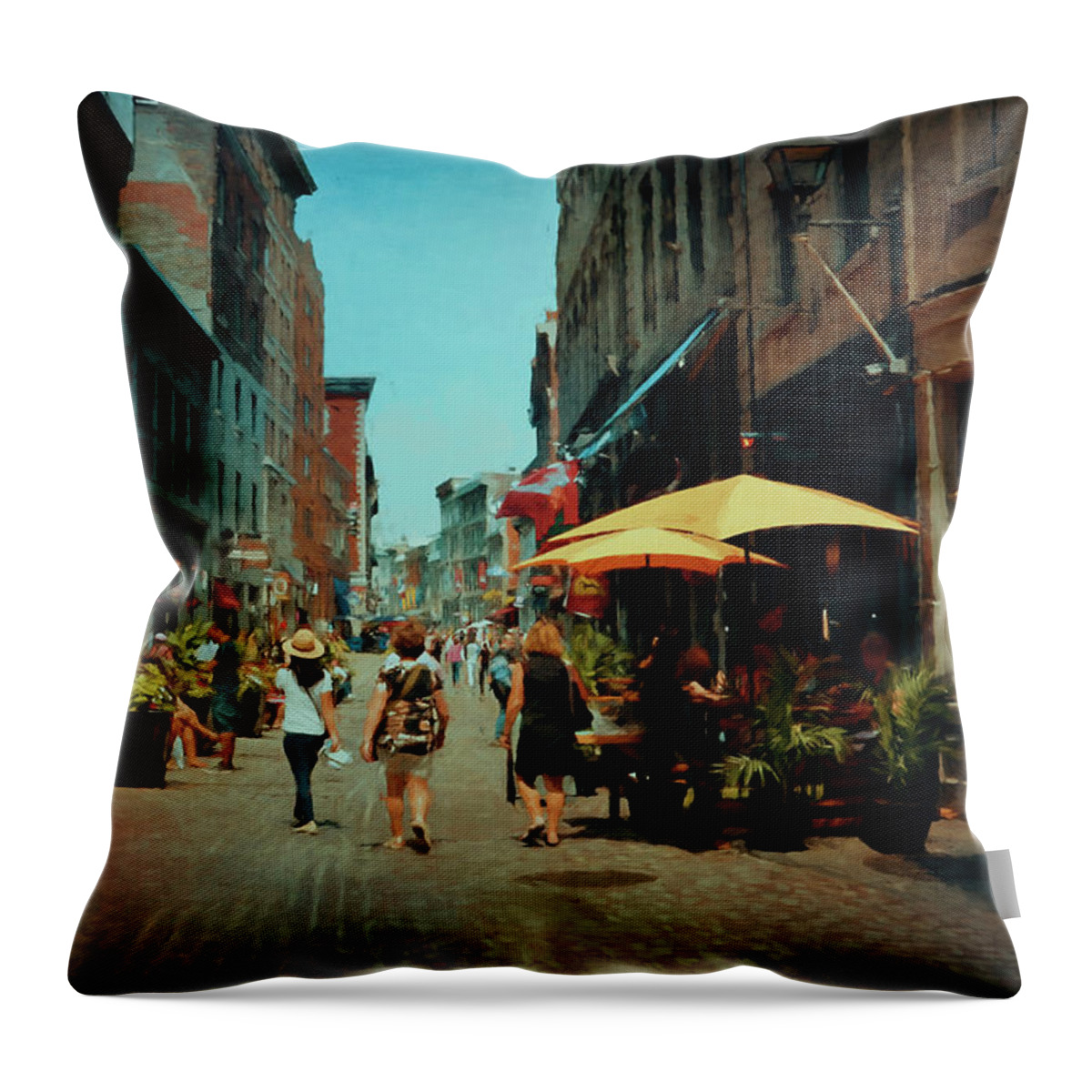 Montreal Throw Pillow featuring the photograph Old Montreal - Quebec by Maria Angelica Maira