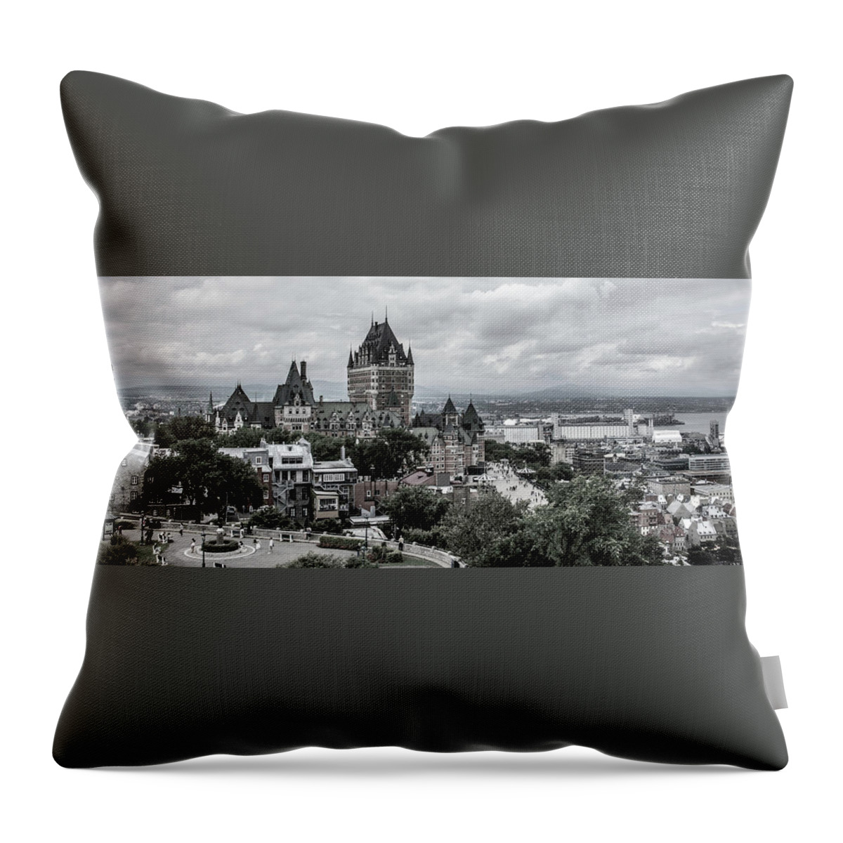 Quebec Throw Pillow featuring the photograph Old Quebec City by Kathy Paynter