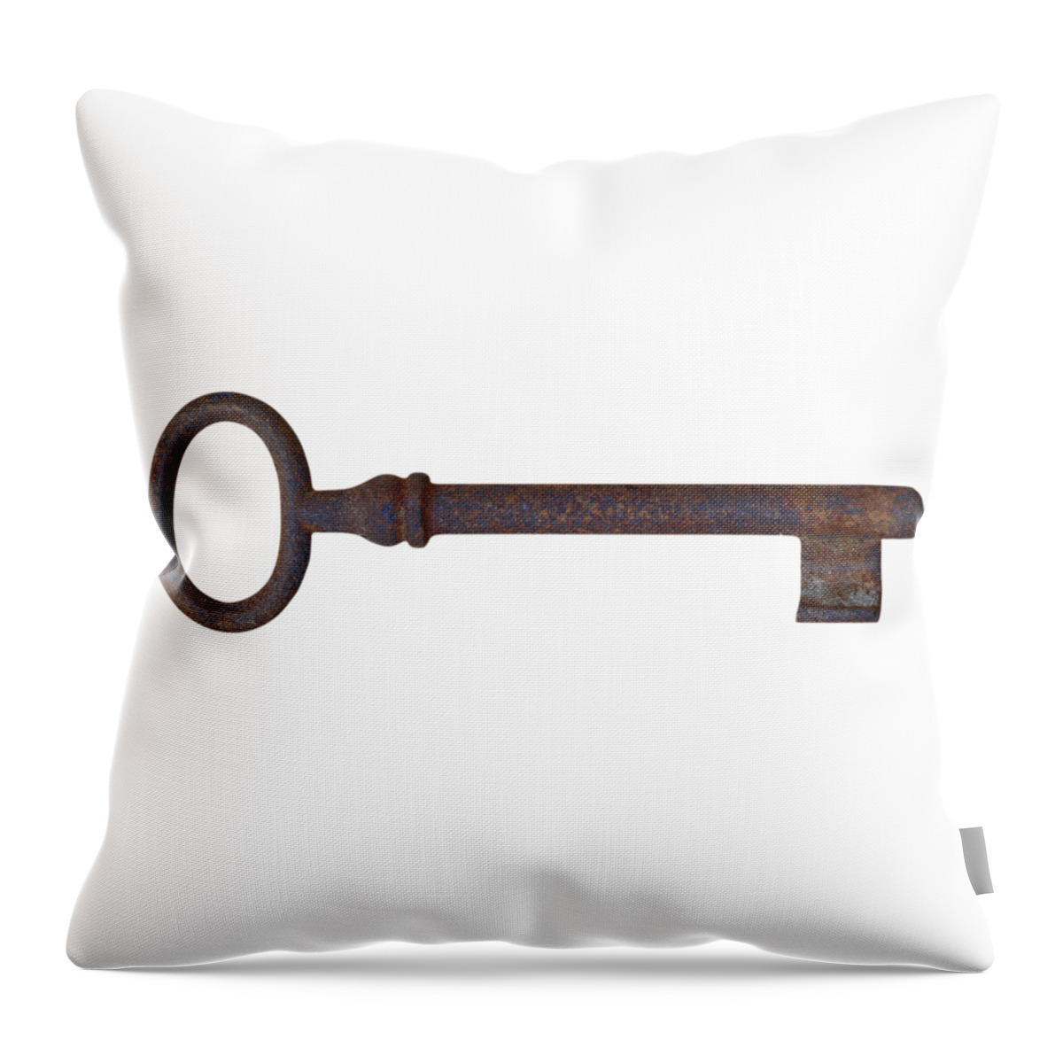 Key Throw Pillow featuring the photograph Old rusty key by Michal Boubin