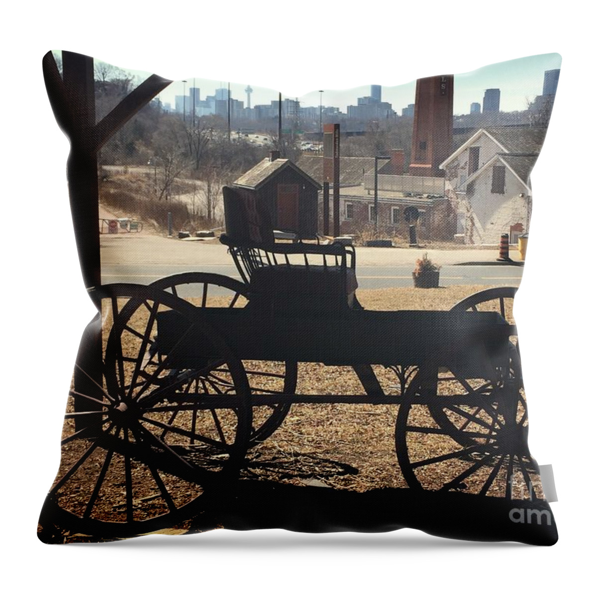 Old Vallage Throw Pillow featuring the photograph Old Time by Jieming Wang