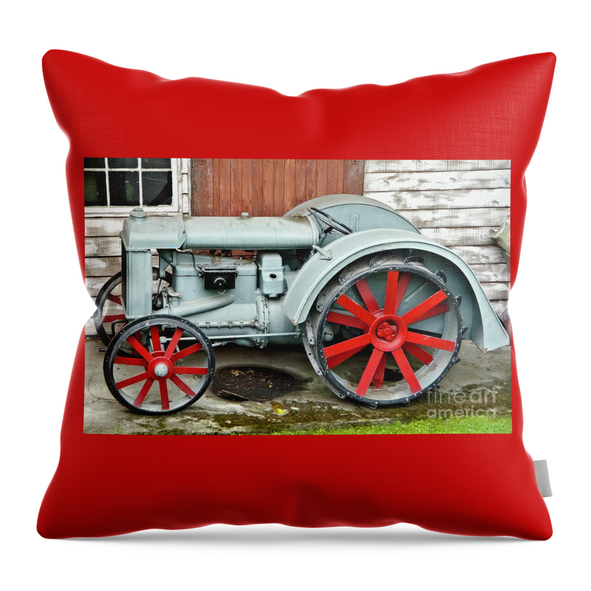 Tractor Throw Pillow featuring the photograph Old Tractor by Yurix Sardinelly