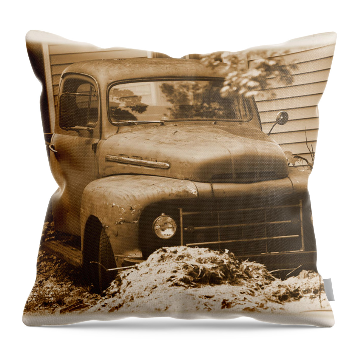 Old Truck Throw Pillow featuring the photograph Old Truck by Gerald Kloss
