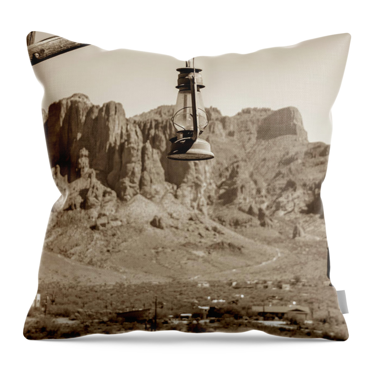 Western Throw Pillow featuring the photograph Old west 3 by Darrell Foster