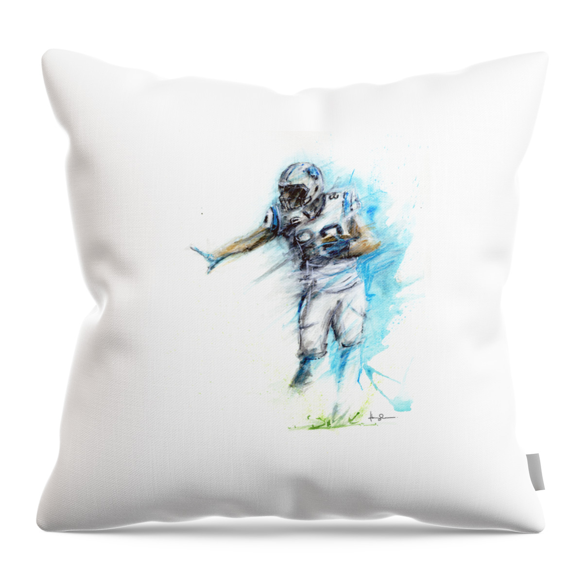 Greg Olsen Throw Pillow featuring the painting Olsen by Dave Baysden