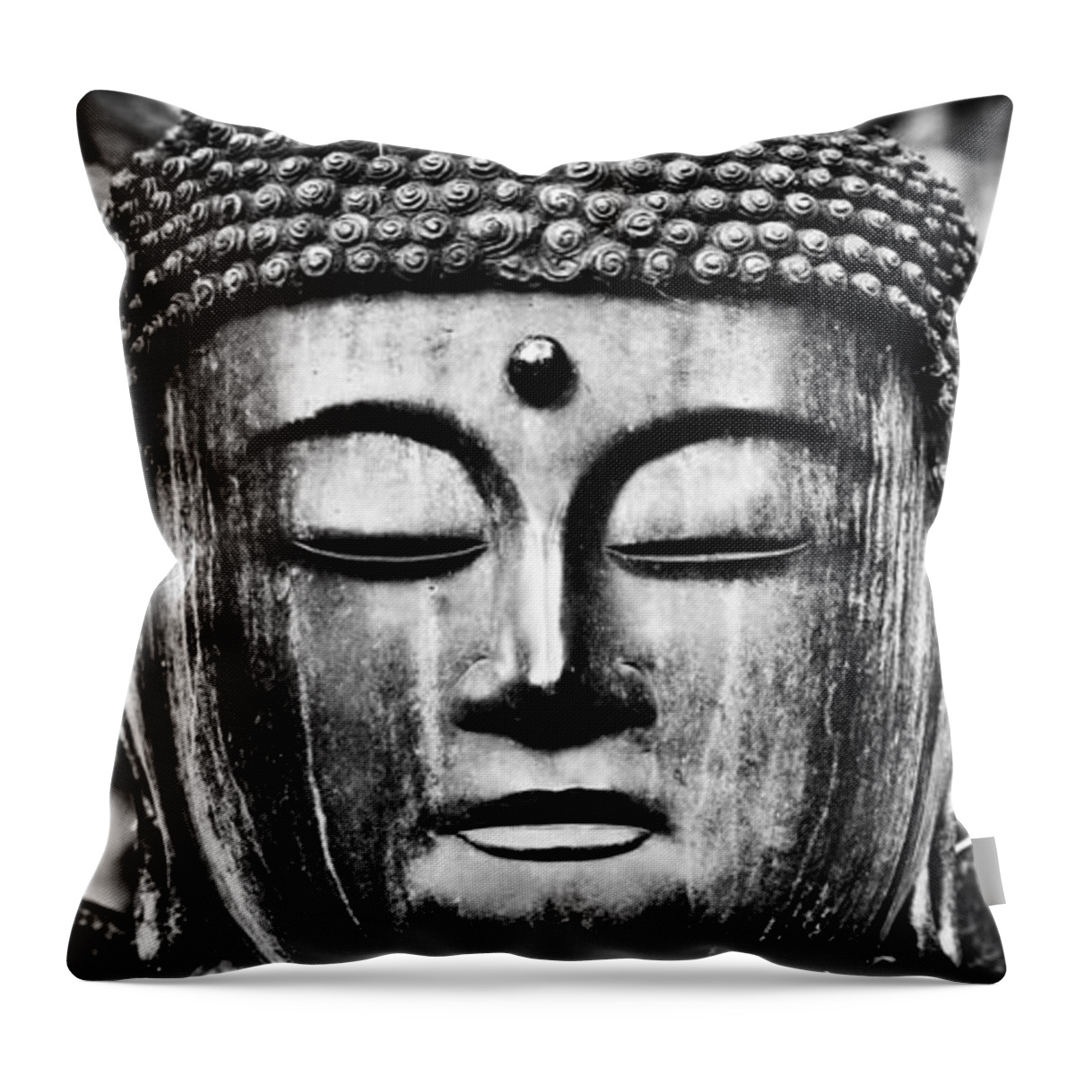 Buddha Throw Pillow featuring the photograph OM Shanti by Tim Gainey