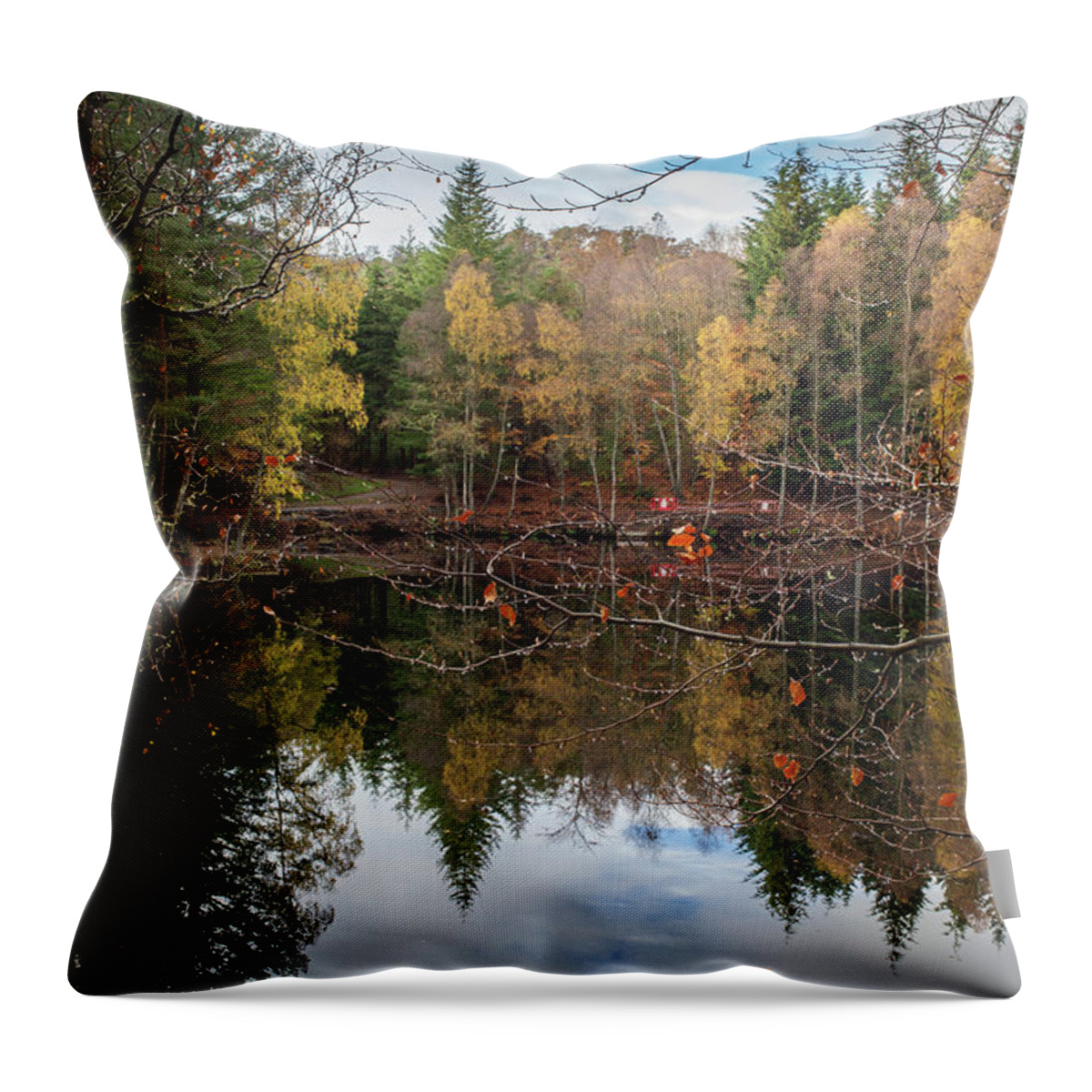 Lake Throw Pillow featuring the photograph On a Lake On England. by Digiblocks Photography