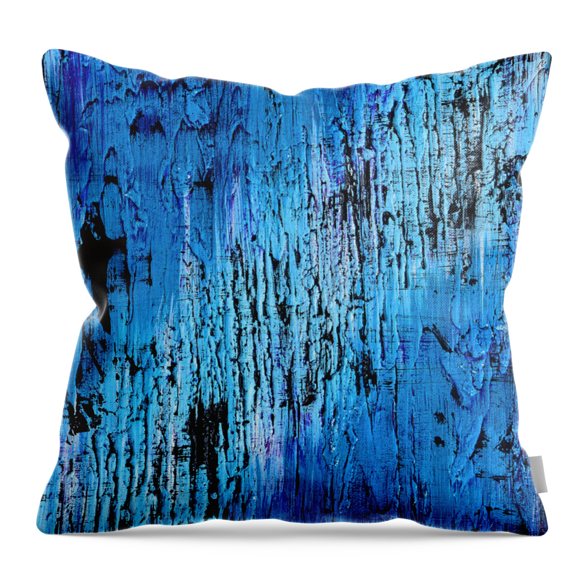 Waterfall Throw Pillow featuring the painting On Edge by Alys Caviness-Gober