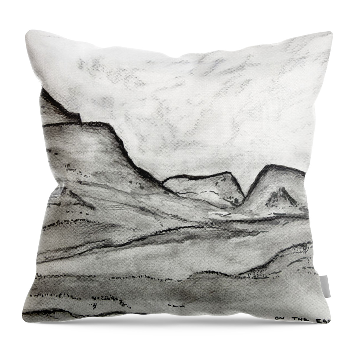  Throw Pillow featuring the painting On The East Face by Kathleen Barnes