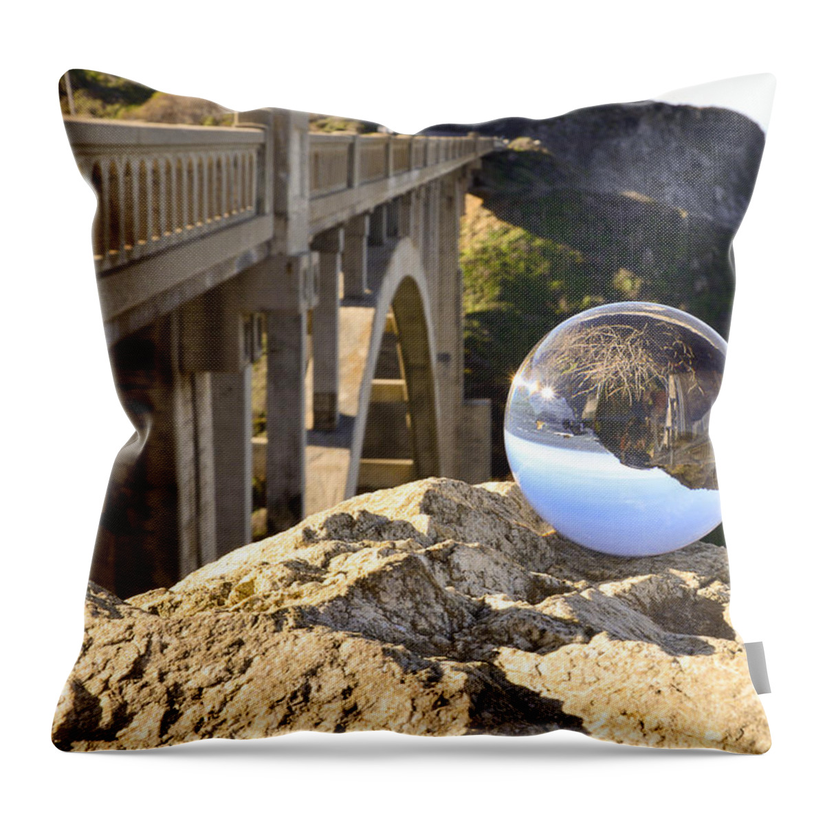 Ocean Throw Pillow featuring the photograph On The Edge by Kellie Prowse