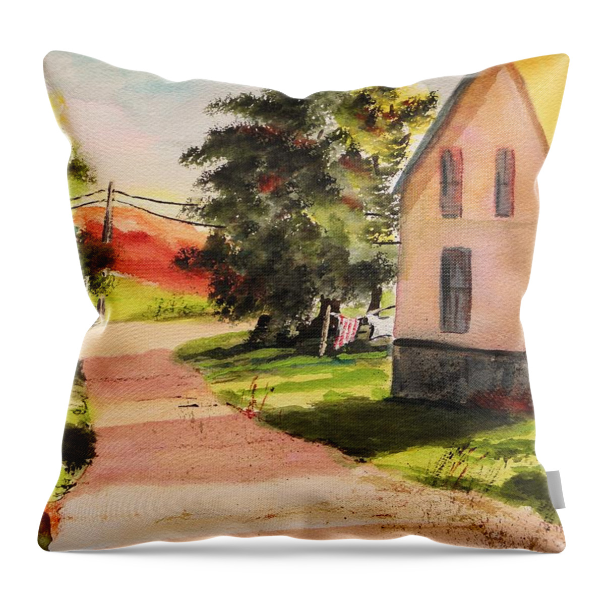 House Throw Pillow featuring the painting On the Line by John Williams