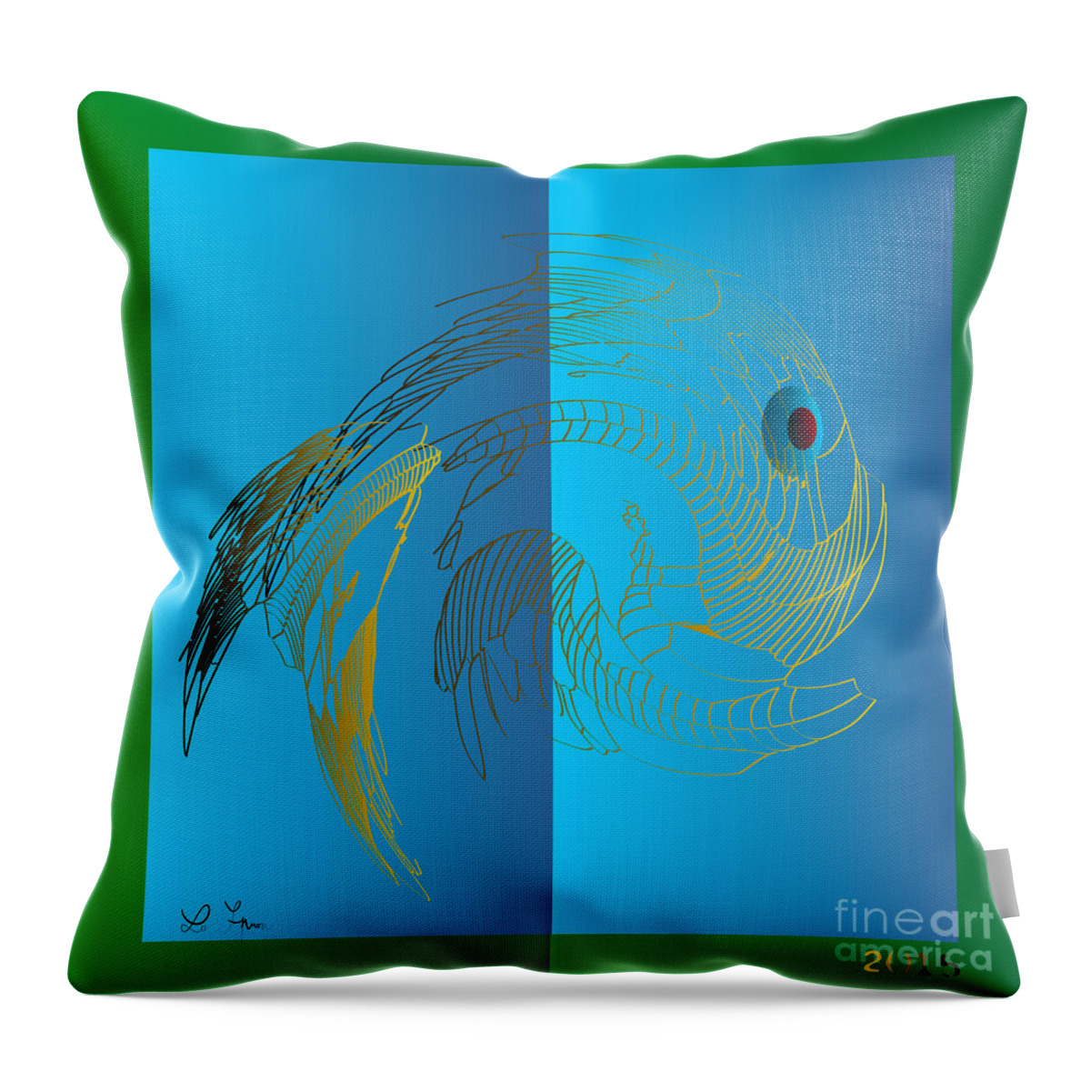 Page Throw Pillow featuring the digital art On The Page 2015 by Leo Symon