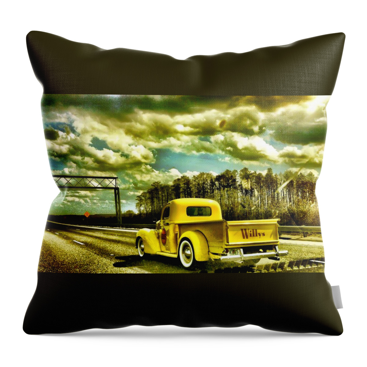 Landscape Throw Pillow featuring the photograph On The Road Again by Carlos Avila