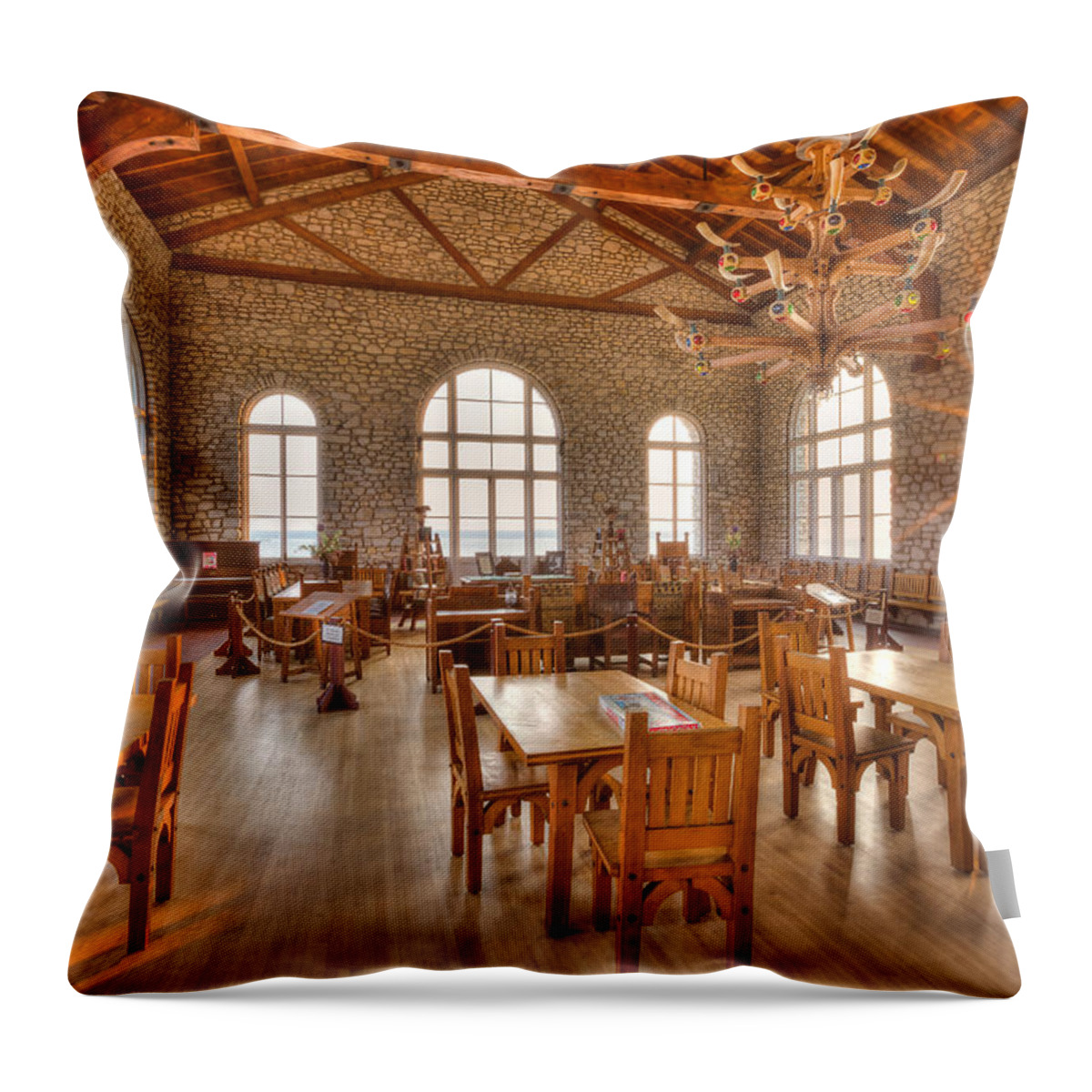 Door County Throw Pillow featuring the photograph On The Rocks by Paul Schultz