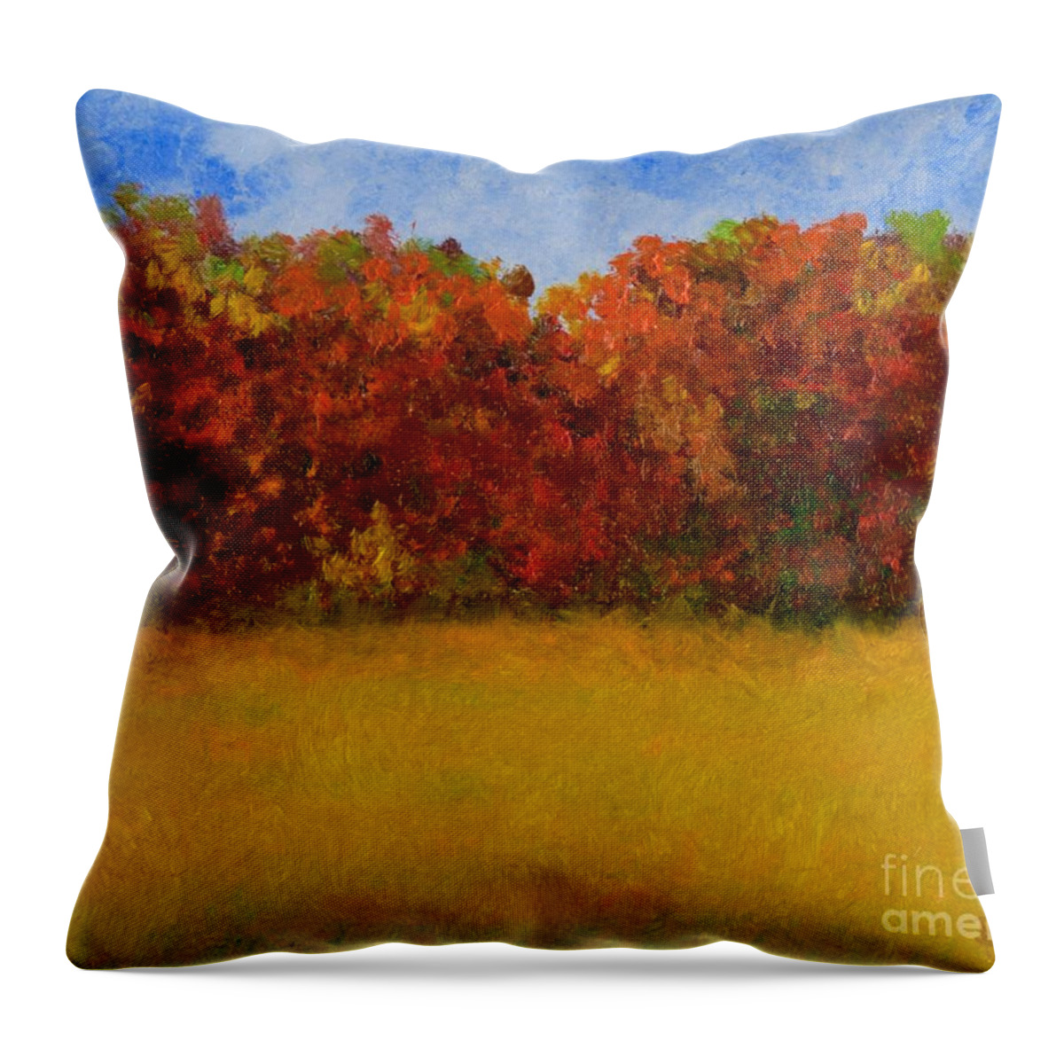  Throw Pillow featuring the painting On the Way to Camp by Barrie Stark