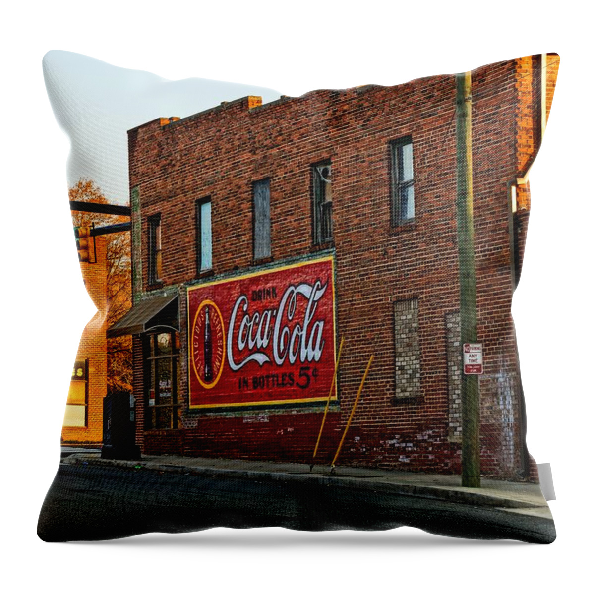 Throw Pillow featuring the photograph On Vance Street by Rodney Lee Williams