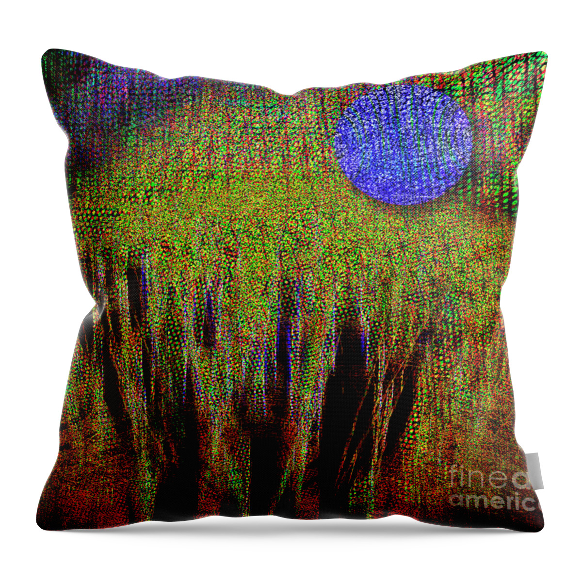 Nag004462 Throw Pillow featuring the digital art Once in a Blue Moon by Edmund Nagele FRPS