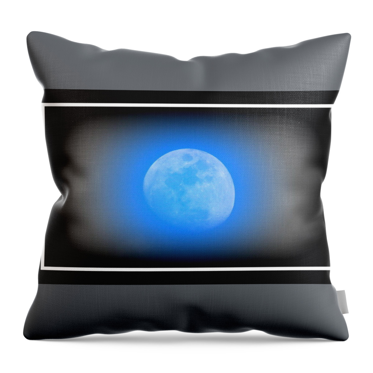  Throw Pillow featuring the photograph Once In A Blue Moon by Kimberly Woyak