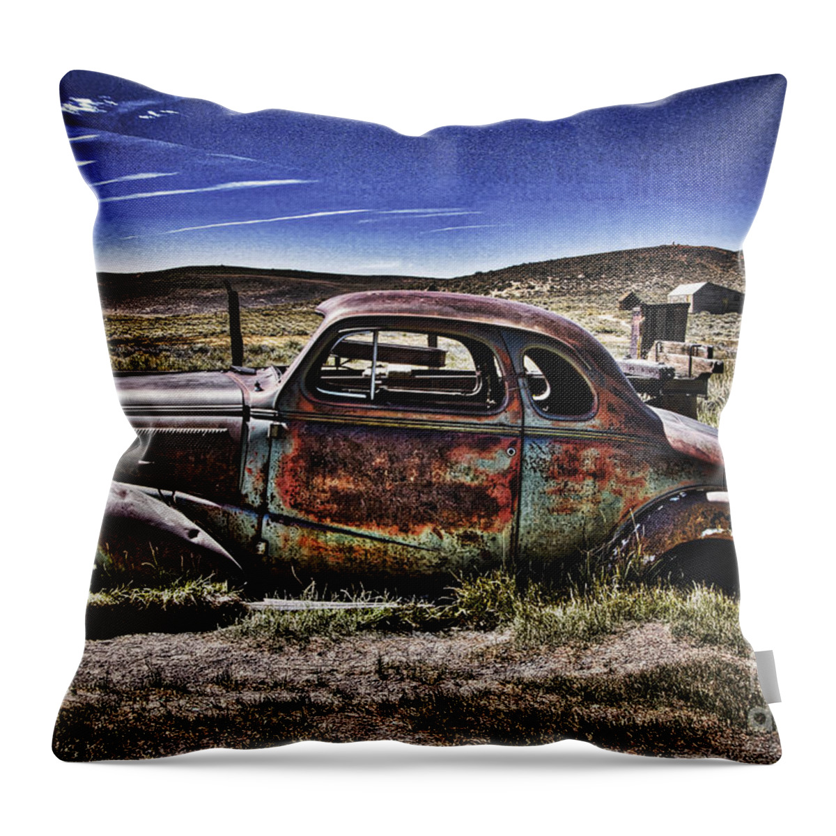 Bodie California Throw Pillow featuring the photograph Once Upon A Time by Mitch Shindelbower