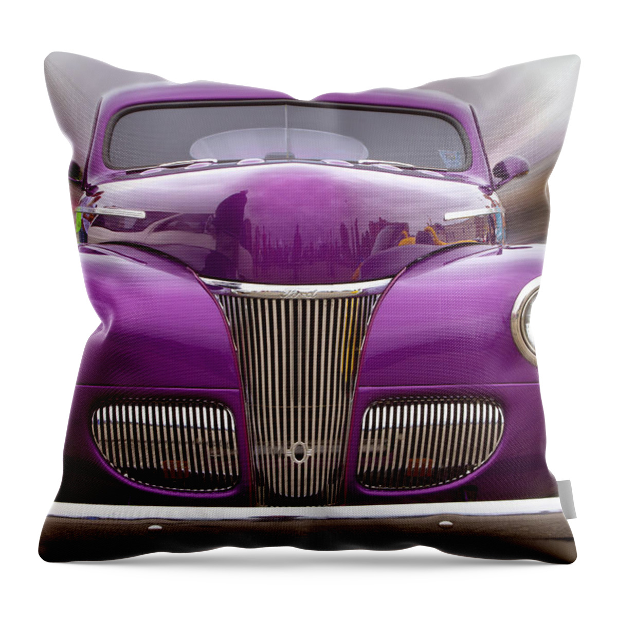 Photography Throw Pillow featuring the photograph One Happy Ford by Frederic A Reinecke